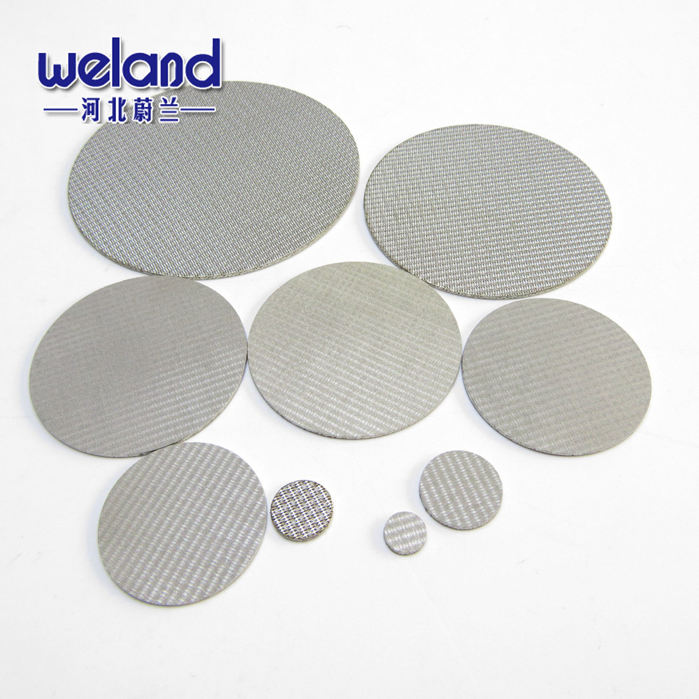 1,2,5,10,15,20,25,30,40,50,60,70,80,90,100,200,300,400 microns Stainless Steel 316 Multilayer Sintered Filter Disc