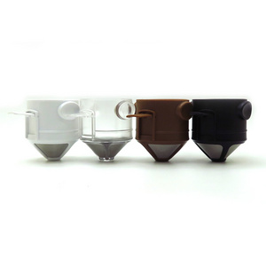 4 colors Black, White, Brown, Transparent New Design Eco-friendly Fold Reusable Pour Over Coffee Dripper Filter