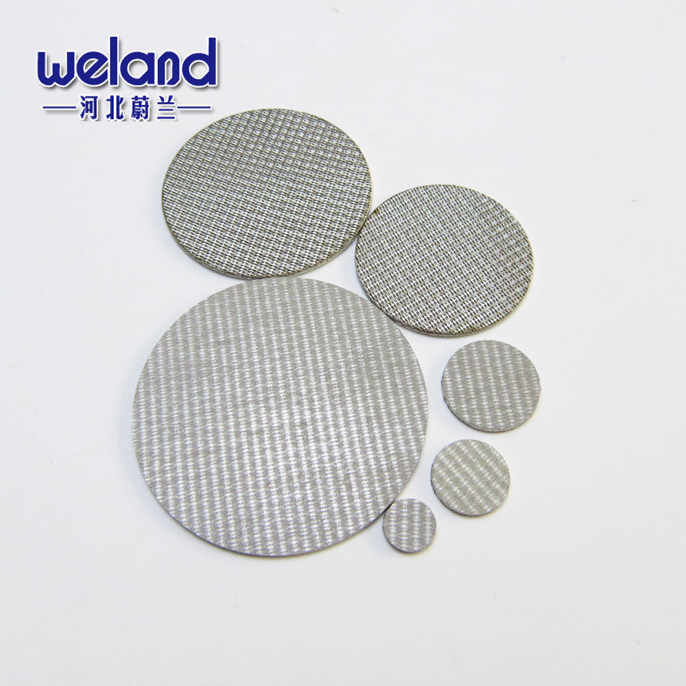 1,2,5,10,15,20,25,30,40,50,60,70,80,90,100,200,300,400 microns Stainless Steel 316 Multilayer Sintered Filter Disc