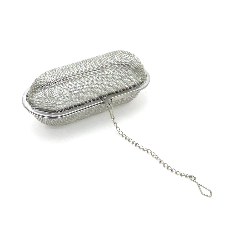 Endurance Kitchen Collection Stainless Steel Oval Shape Mesh Tea Floating Spice Infuser for Soups, Stews or Large Tea Pot