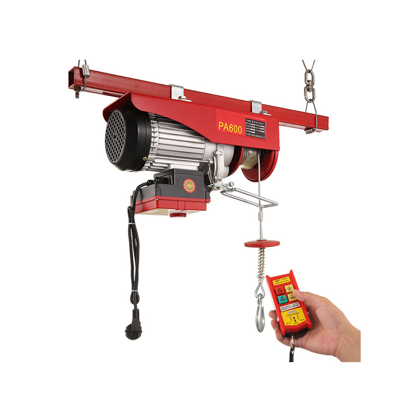 China Mini Electric Hoists 100kg 12m Mini Wire Rope Hoist Pa300 For Overhead Crane