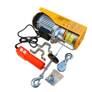 Pa500 Mini Electric Wire Rope Hoist Winch 100kg Portable Crane Small Lift Mini Hoist Electric Hoist Capacity