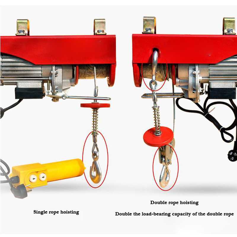 China Mini Electric Hoists 100kg 12m Mini Wire Rope Hoist Pa300 For Overhead Crane