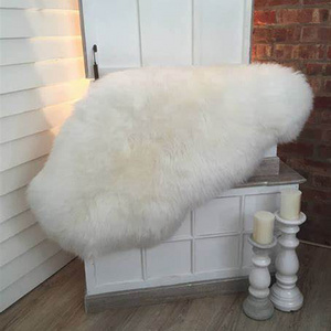 2023 hot sale Premium real New Zealand long hair  wool rugs 100%  genuine sheepskin  rugs