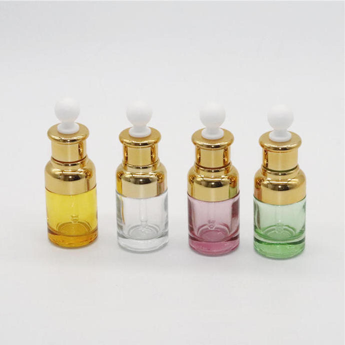 Paint pink purple cosmetic glass bottles 30ml 1oz high size empty essence oil dropper bottle for skin care