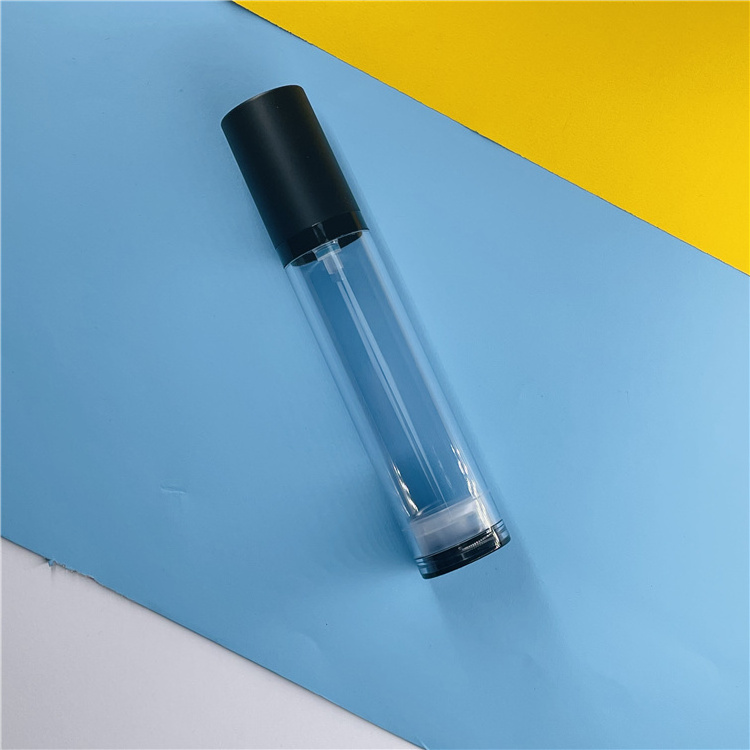 Empty matte orange cosmetic serum travel container 15ml 30ml 50ml makeup sunscreen lotion airless pump bottle