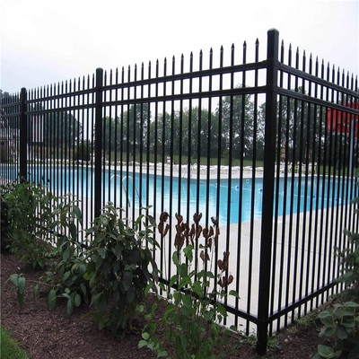 2024 New Design Cheap Wrought Iron Fence Panel Aluminum Metal Picket Ornamental Fence