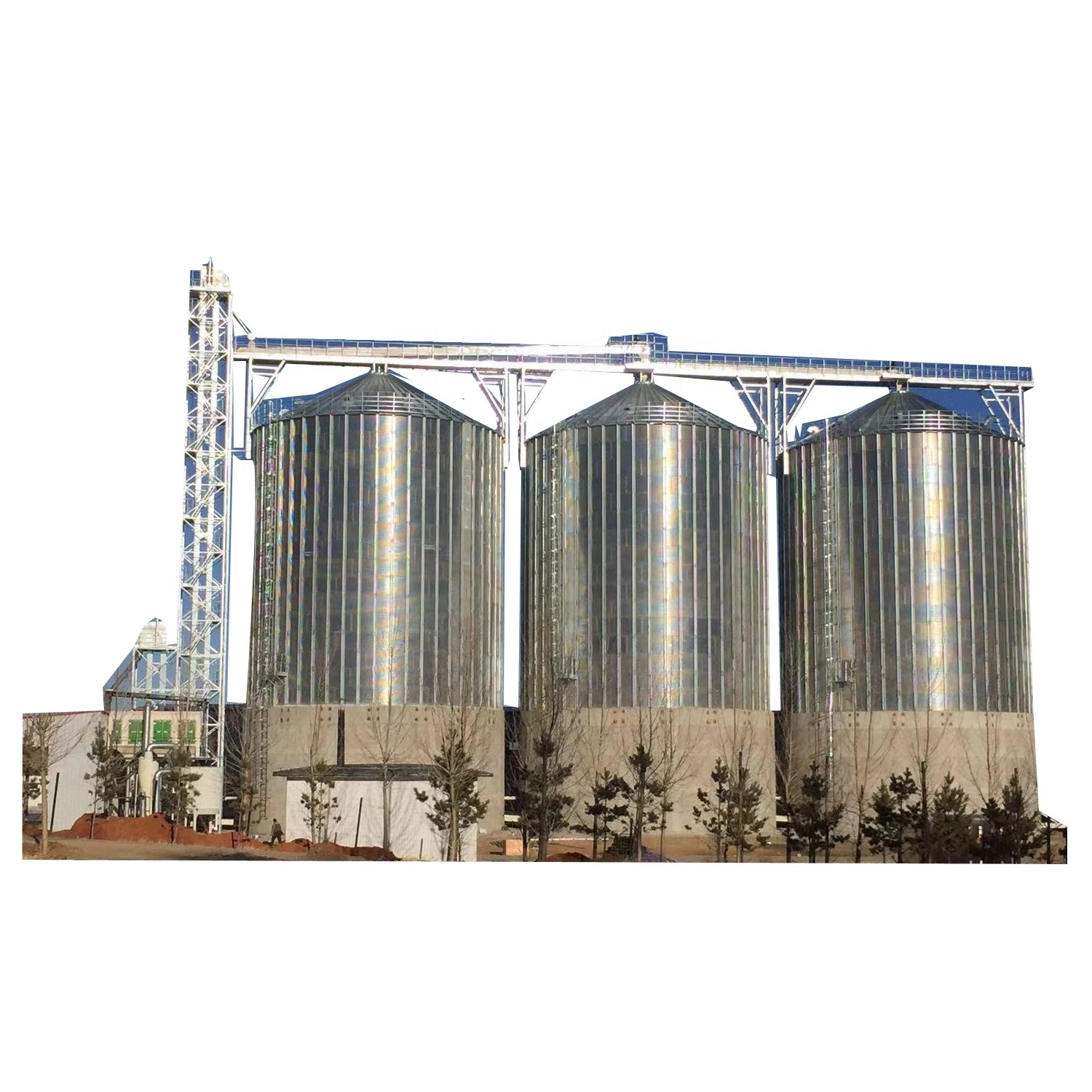 Farm Used Storage Corn Rice Grain Steel Silo Maize Seed Wheat Storage Silo Galvanized Sheet Silo