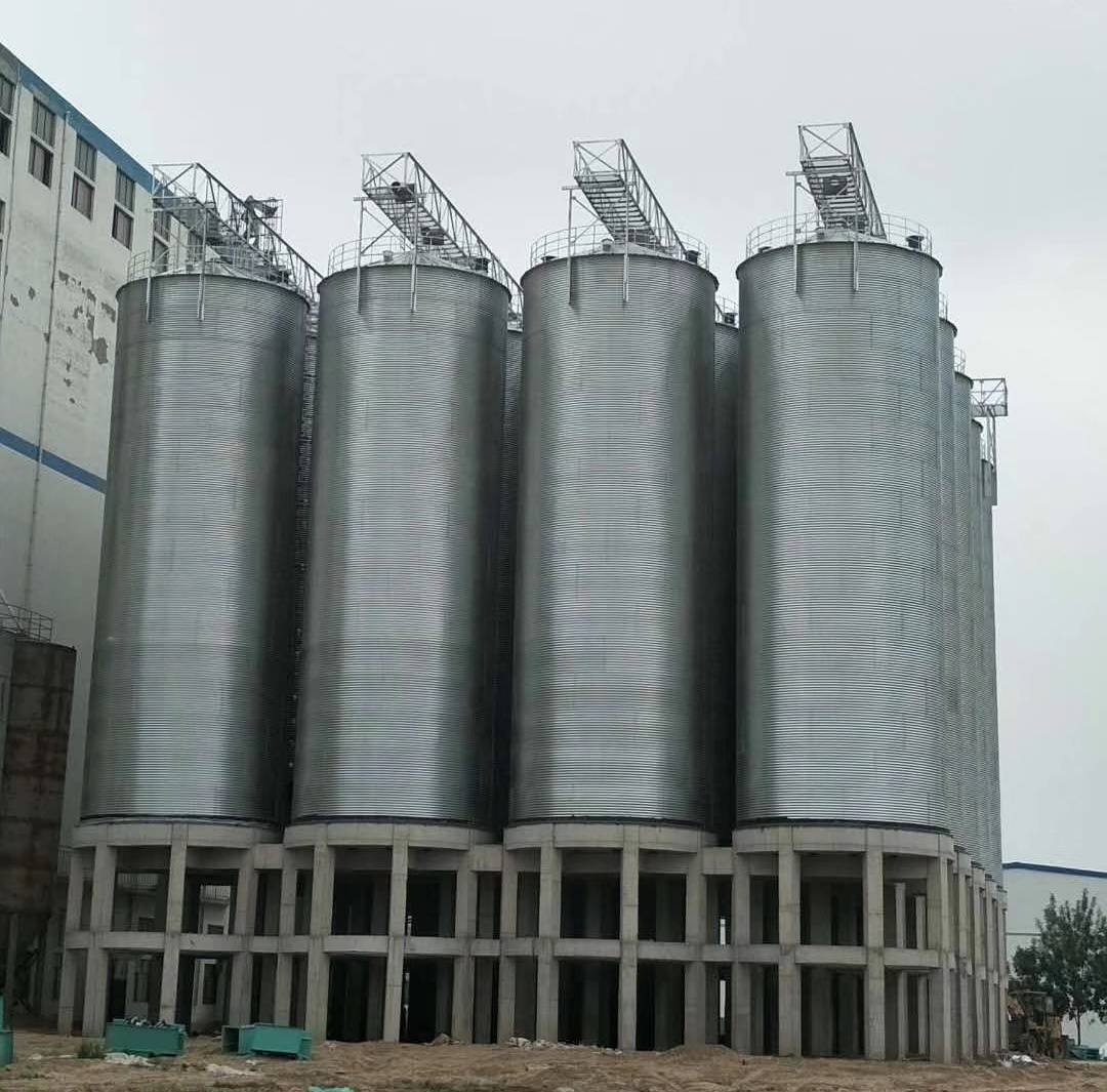 Farm Used Storage Corn Rice Grain Steel Silo Maize Seed Wheat Storage Silo Galvanized Sheet Silo