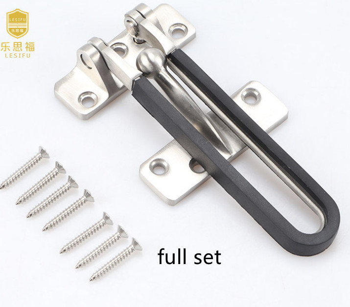 Hotel Security Door Lock Swing Bar Door Guard for Hotel Door Latch Thicken Solid Reinforcement Lock With rubber