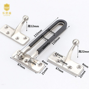 Hotel Security Door Lock Swing Bar Door Guard for Hotel Door Latch Thicken Solid Reinforcement Lock With rubber