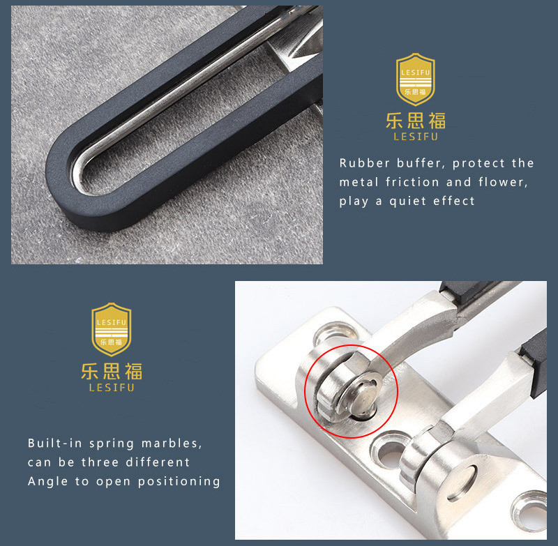 Hotel Security Door Lock Swing Bar Door Guard for Hotel Door Latch Thicken Solid Reinforcement Lock With rubber