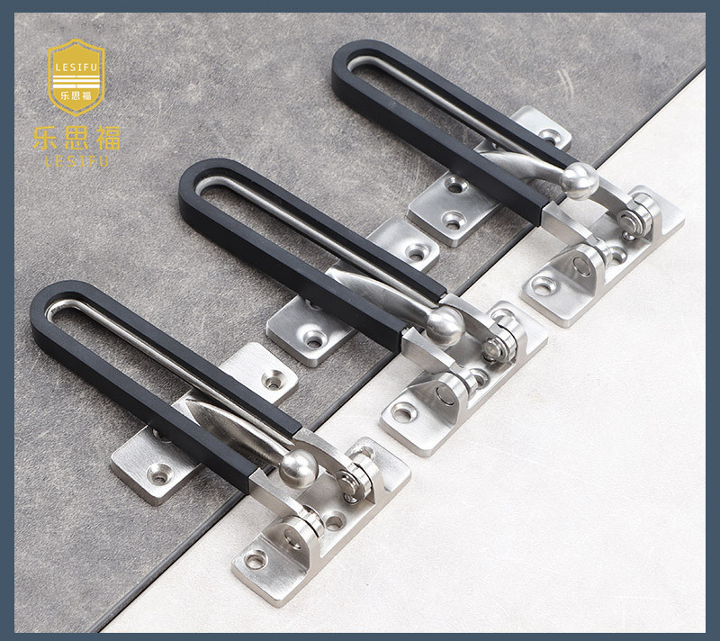 Hotel Security Door Lock Swing Bar Door Guard for Hotel Door Latch Thicken Solid Reinforcement Lock With rubber