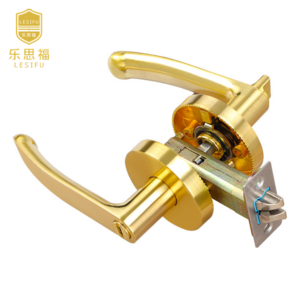 best quality gold zinc alloy three level handle bedroom door lock for interior rooms /bedroom