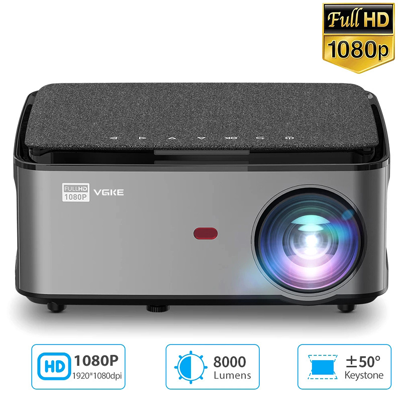 VGKE Full HD 1080P Smart Android WiFI Home Theater LED 3D Proyector Beamer LCD Video Hologram Mobile Projector 4K