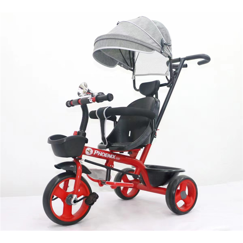 New mother baby stroller bike /Can Riding Can Pushing and with Cover kids metal tricycle