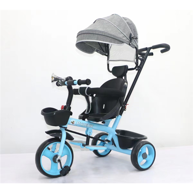 New mother baby stroller bike /Can Riding Can Pushing and with Cover kids metal tricycle