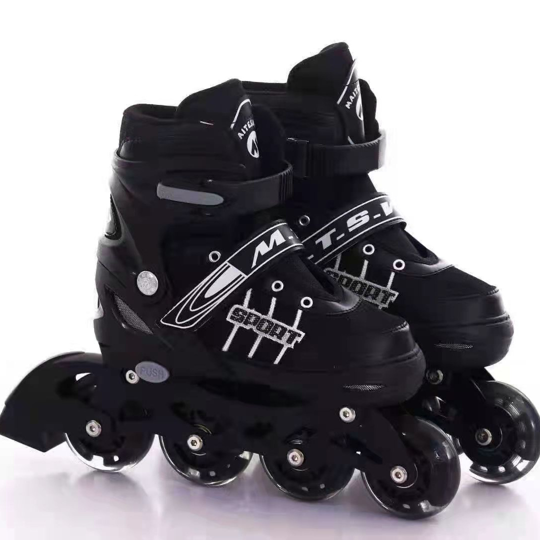 Led Flash Cheap Kids Kick Rolling Roller Skates Shoes /Adjustable Quad Four-Wheel Inline Skate Shoes for Boys Girls Kids