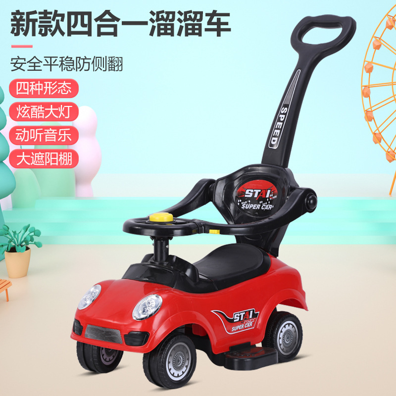 popular Plastic Ride On Baby Toy Car Kids Push Car Foot to Floor Baby Swing Car wih Handle