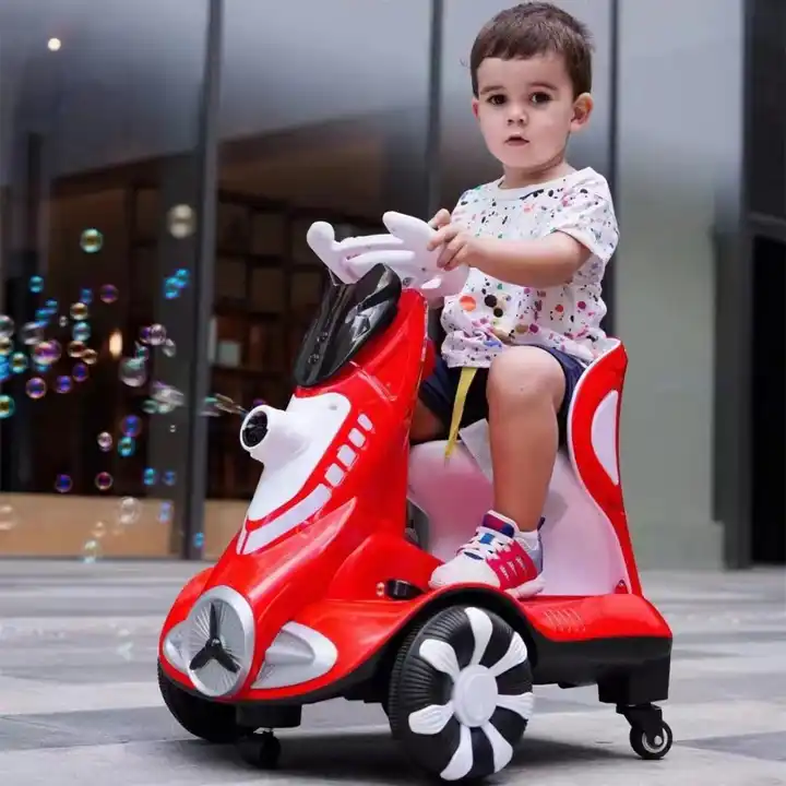 Children's electric balance car/bumper car music light anti-rollover five-wheel baby toy car/top sell Dual-drive kids' drift car