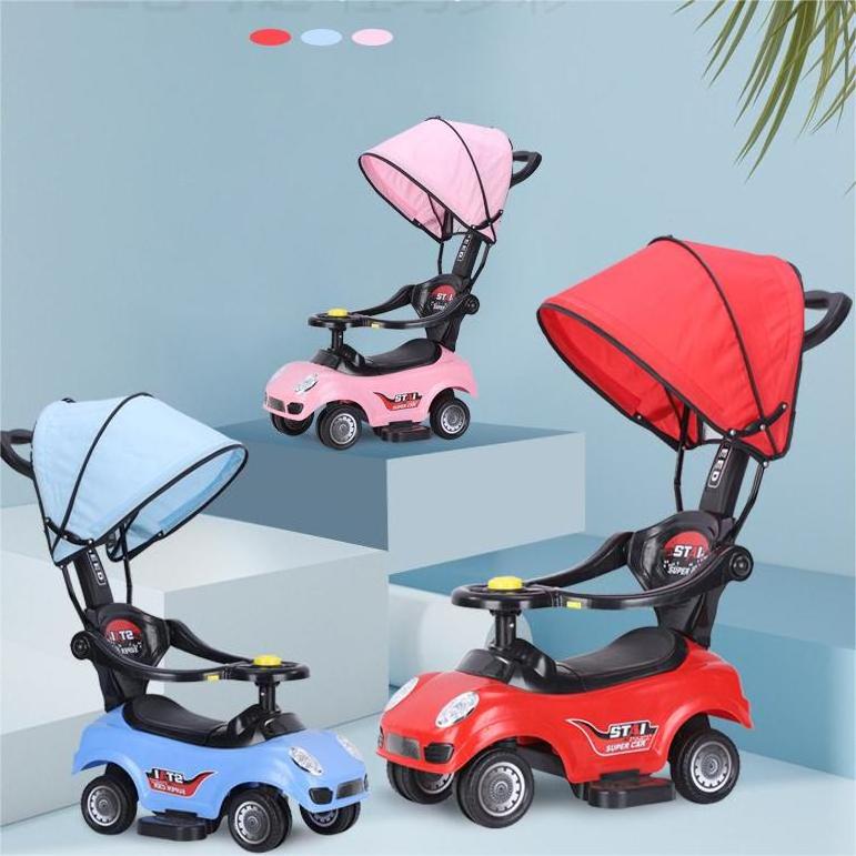 popular Plastic Ride On Baby Toy Car Kids Push Car Foot to Floor Baby Swing Car wih Handle