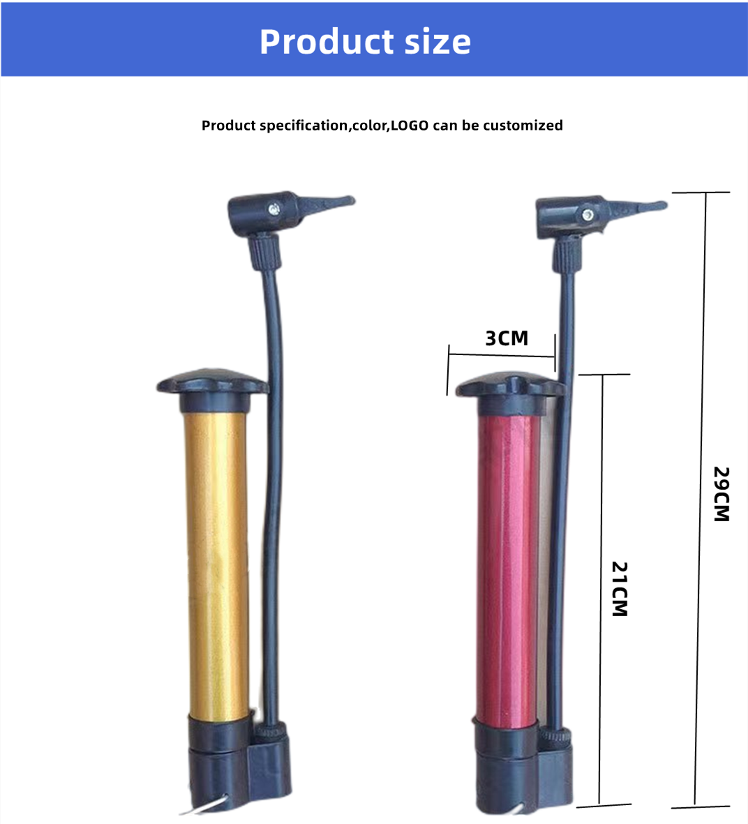 Factory processing low cost bicycle tire pump portable Floor Pump ball football tyre hand air pump for bike Hand pumps