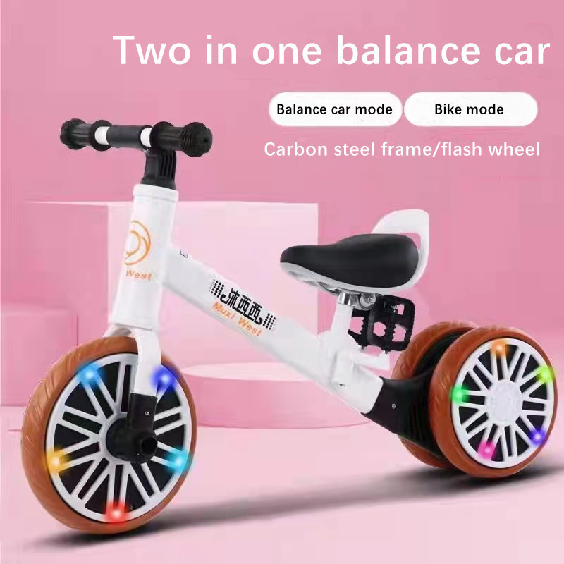 Customized color New Style ride on toys 12 Inch 2 in 1 balance car baby balance bike toddler tricycle bike bike tricycle