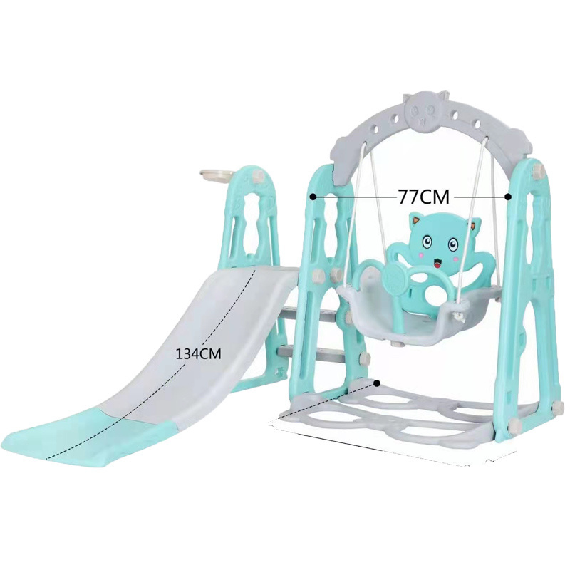 Small Home Child Indoor Toy Swing And Kid Playground Plastic Slide For Toddler