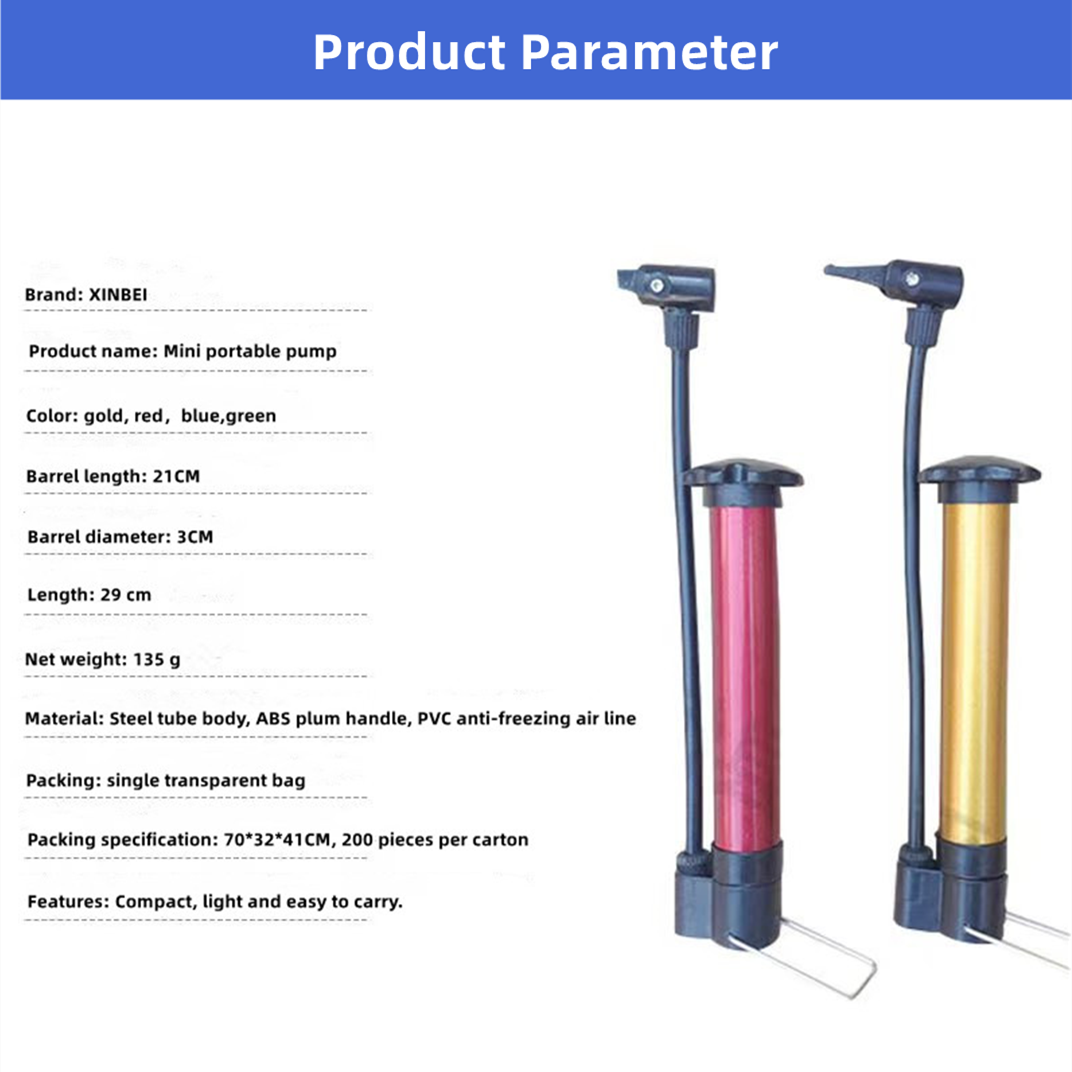 Factory processing low cost bicycle tire pump portable Floor Pump ball football tyre hand air pump for bike Hand pumps