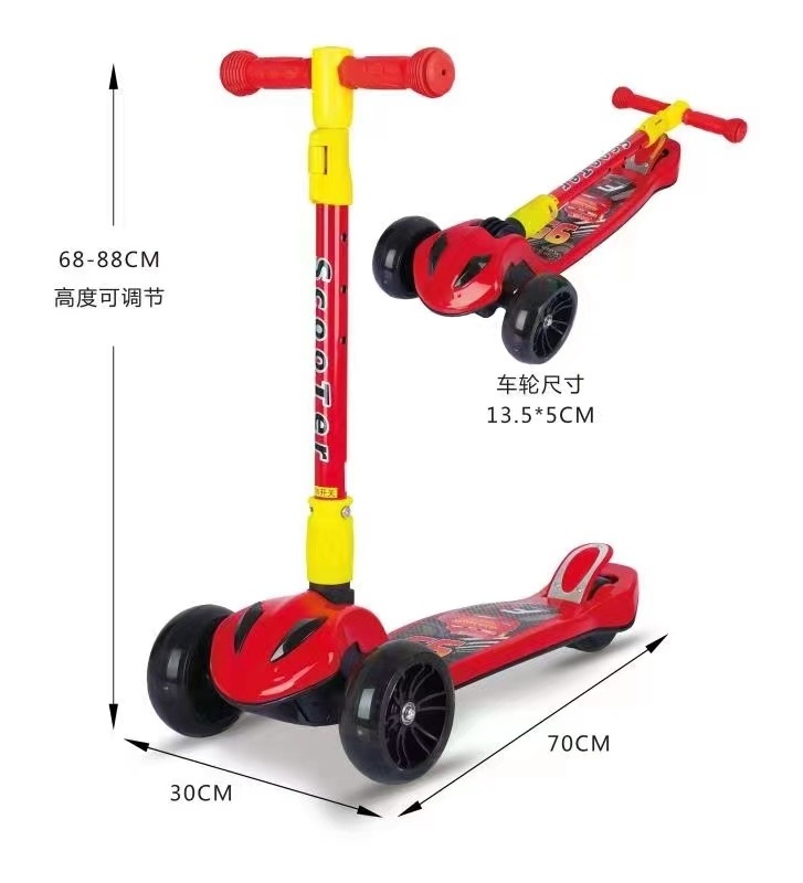 Istaride Kick Scooter For Children Kids Toys Foldable And Music Light Emitting Children'S Scooter with big wheels