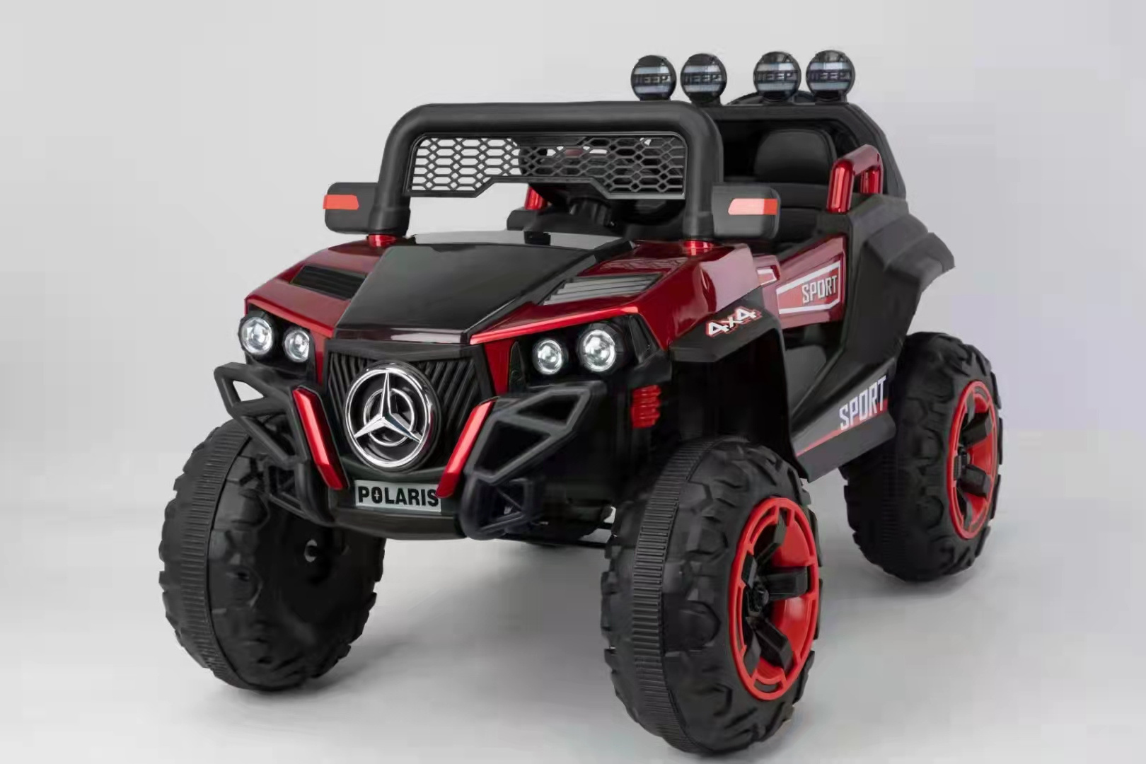 Baby children riding off-road 4 wheel 4 drive electric car toys electronic steering wheel remote control car