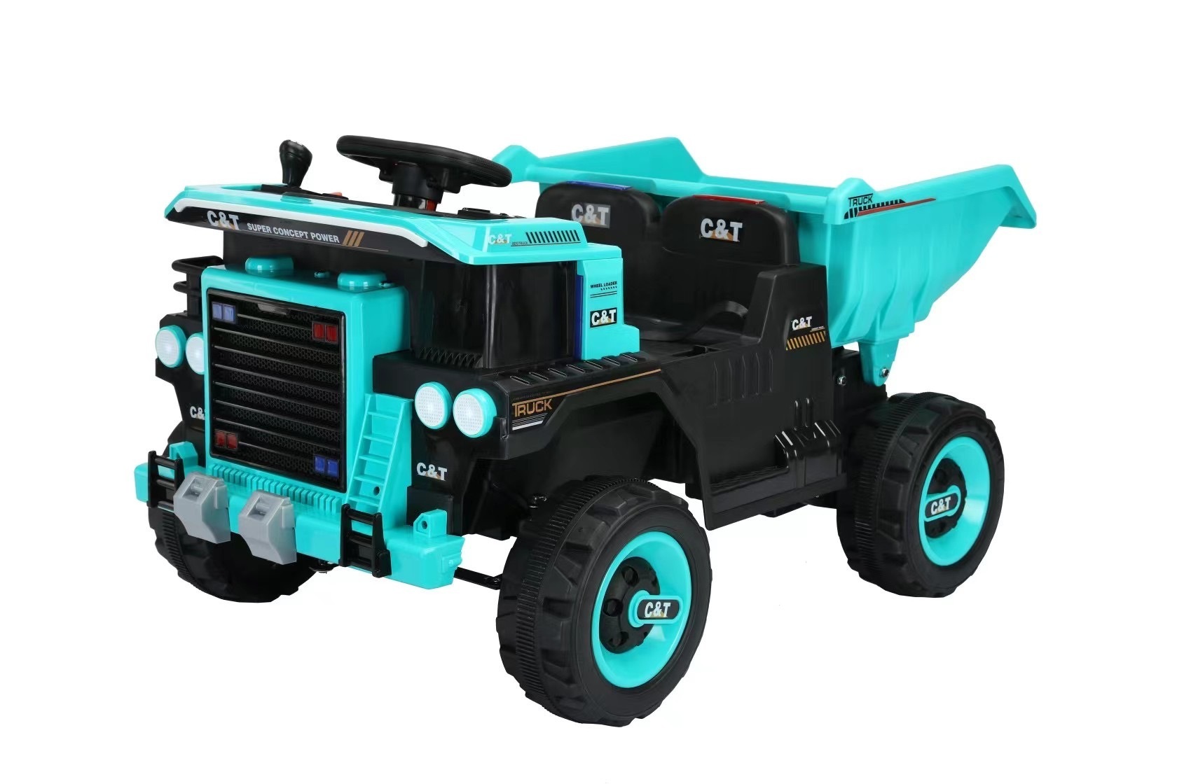 High Quality Children Car Electric 12volt Power electric Car Toys 4x4 plastic dump truck big seat kids ride on car