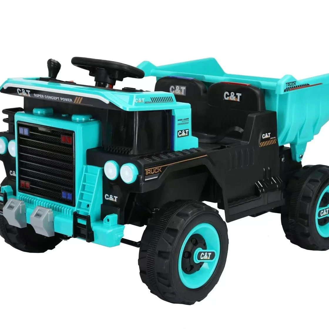 Factory Wholesale Children Car Electric 12volt Power electric Car Toys 4x4 plastic dump truck big seat kids ride on car