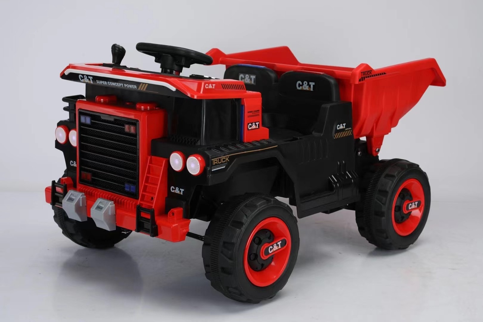 Factory Wholesale Children Car Electric 12volt Power electric Car Toys 4x4 plastic dump truck big seat kids ride on car