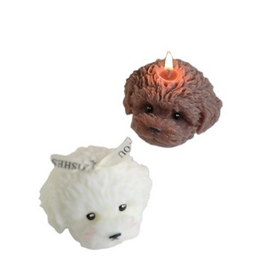 Hot sale Multi Color puppy scented candles Party home Decoration Cake Candles birthday  Decoration  Animal lover gift dog candle