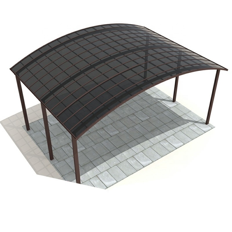 2 Post carports car parking Outdoor Double Metal Designs Modern aluminum carport panels PC carport