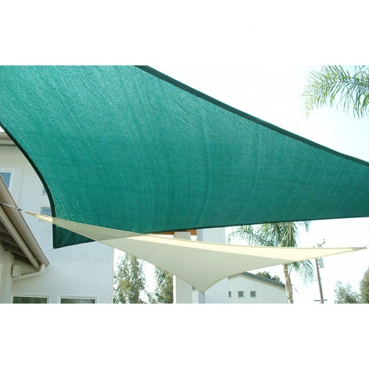 HDPE knit breathable outdoor patio sunshade square umbrella rectangular sun shade sail stretch