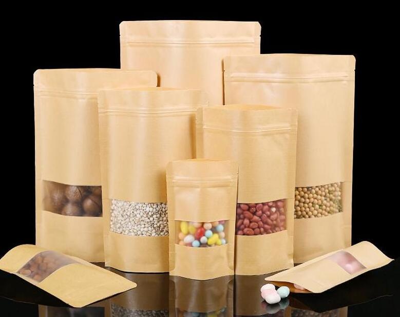 Kraft Paper Food Packaging Packet Bag / Dried Mango Dry Fruit Packaging