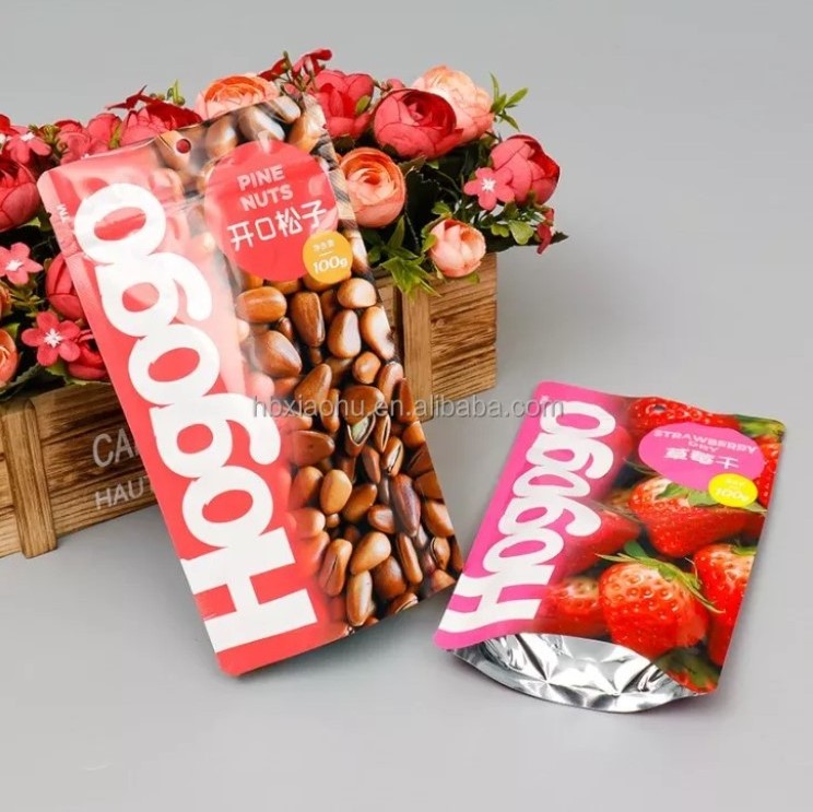 Custom Printing  Plastic Stand Pouch Super Food Zipper Flax Mustard Pumpkin Sesame Chia Seeds Packaging Bag With Logo