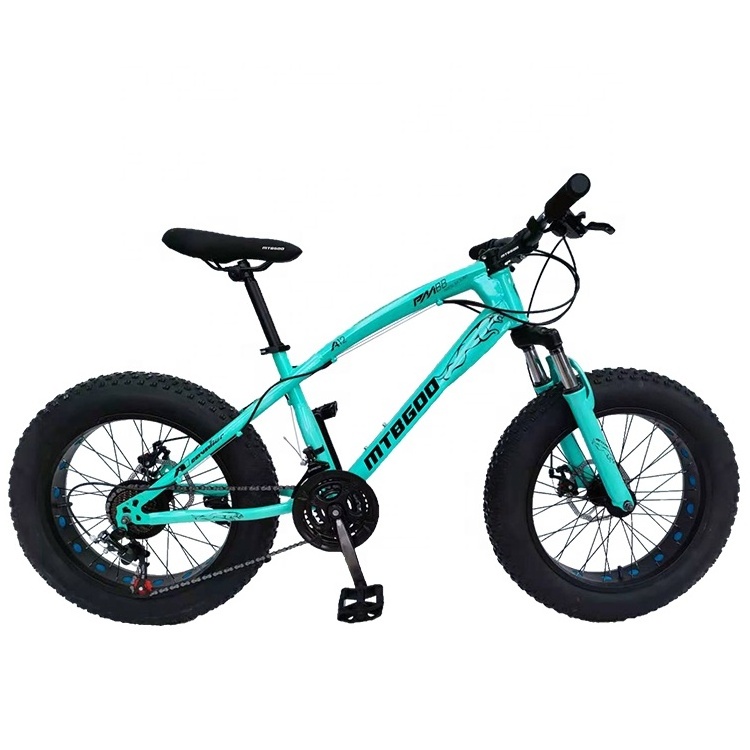 Hot sale mtb bike custom 20inch fashion white big fatbike tires 26x4.0 cartob steel frame 21 speed fatbike with 20 inch wheels