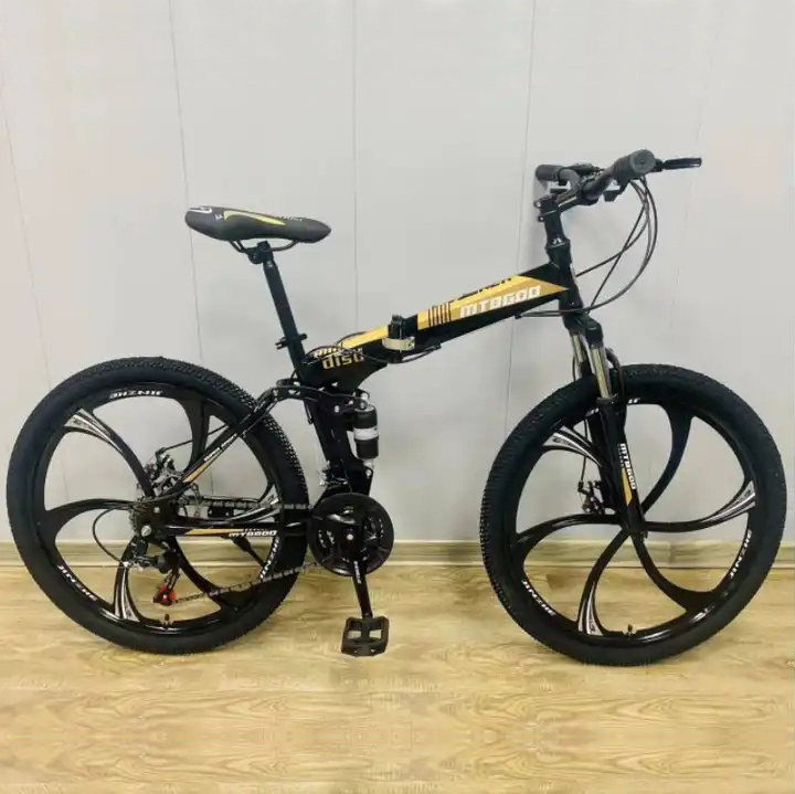 In stock MTBGO hot selling full suspension bicycle with 26 inch fat tire for adult 21 speed folding bike