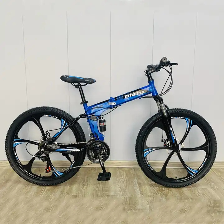 In stock MTBGO hot selling full suspension bicycle with 26 inch fat tire for adult 21 speed folding bike