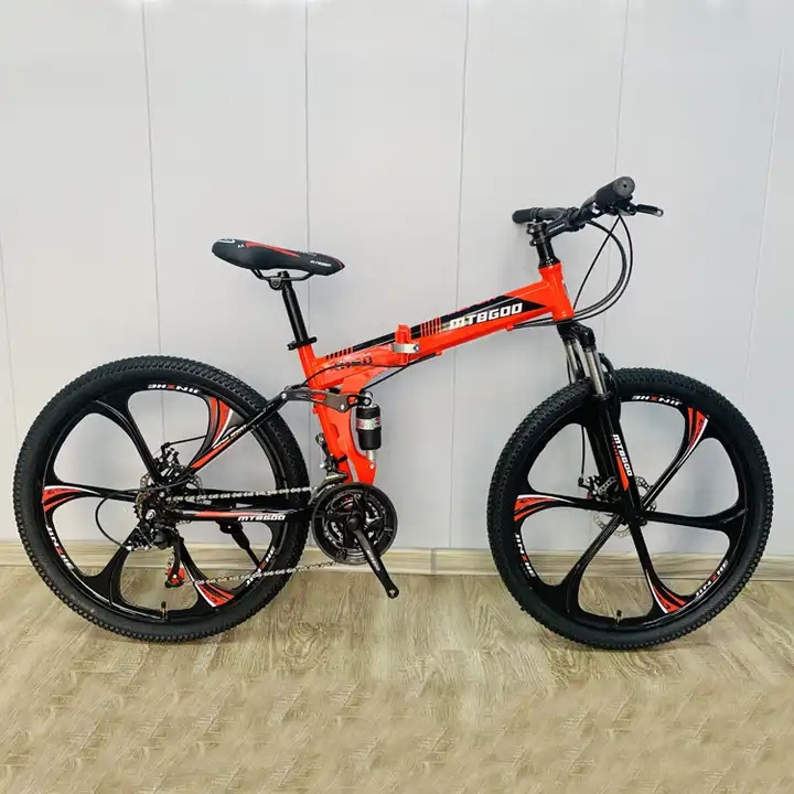 In stock MTBGO hot selling full suspension bicycle with 26 inch fat tire for adult 21 speed folding bike