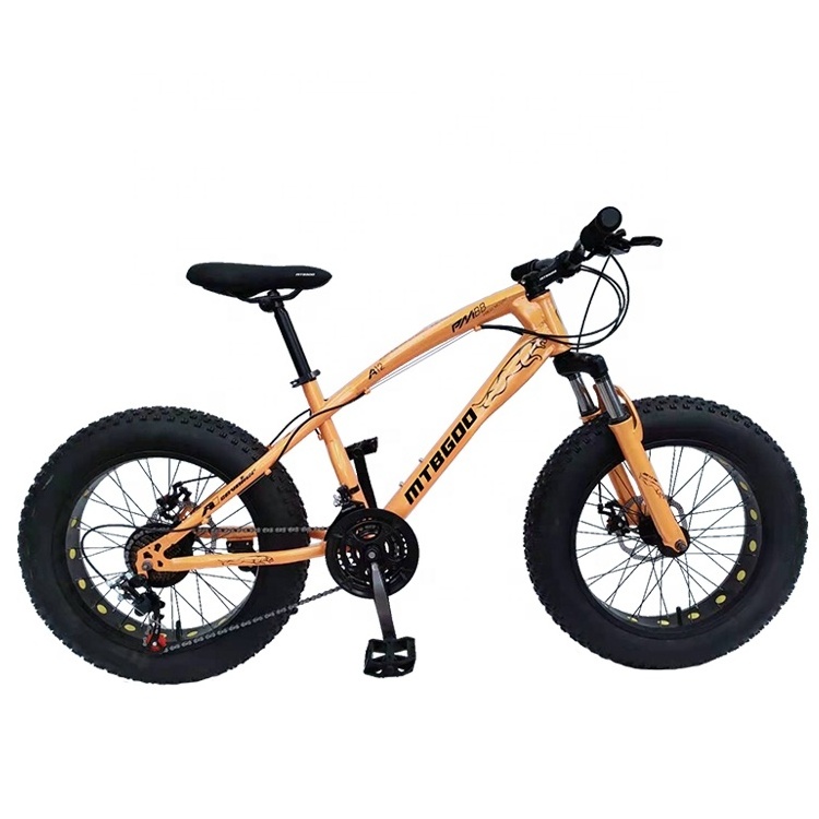 Hot sale mtb bike custom 20inch fashion white big fatbike tires 26x4.0 cartob steel frame 21 speed fatbike with 20 inch wheels