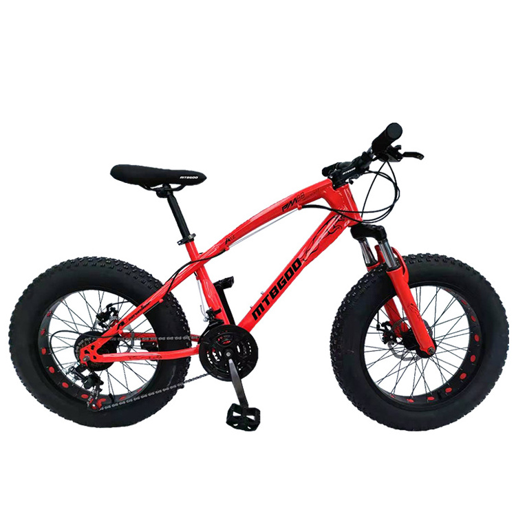 Hot sale mtb bike custom 20inch fashion white big fatbike tires 26x4.0 cartob steel frame 21 speed fatbike with 20 inch wheels