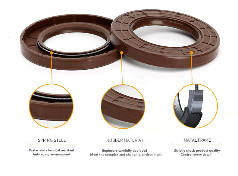 Certified China Factory Rubber Oil Seal Tc Tg Fkm Nbr Silicone Acm Skeleton Rotary Shaft Lip Seal Tc Rubber Oil Seal