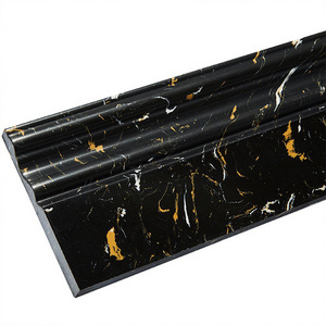 Black 10*600mm Waterproof Nonslip Modern Interior Matt Glazed Polished Ceramic Full Body Marble Porcelain skirting board Tiles