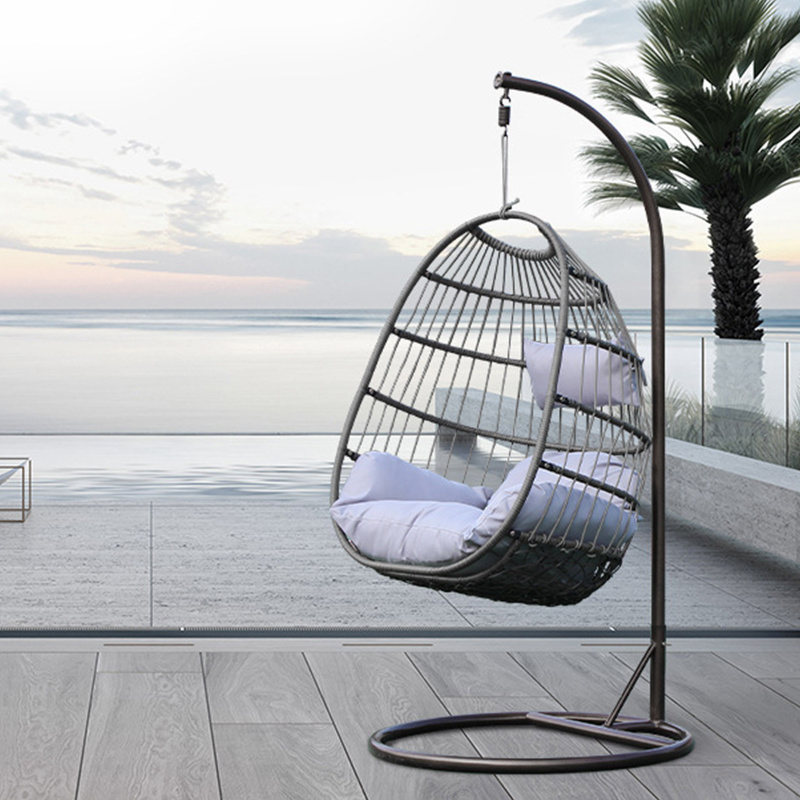 Outdoor Hanging Chair Couture Garden Furniture Balcony Aluminum Alloy Garden Swing Braid Patio Kids Rattan Chair