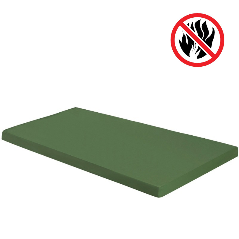 rolled up Customized Size Waterproof and fireproof bed Mattress pad Toppers  hospital Medical school prison foam mattress