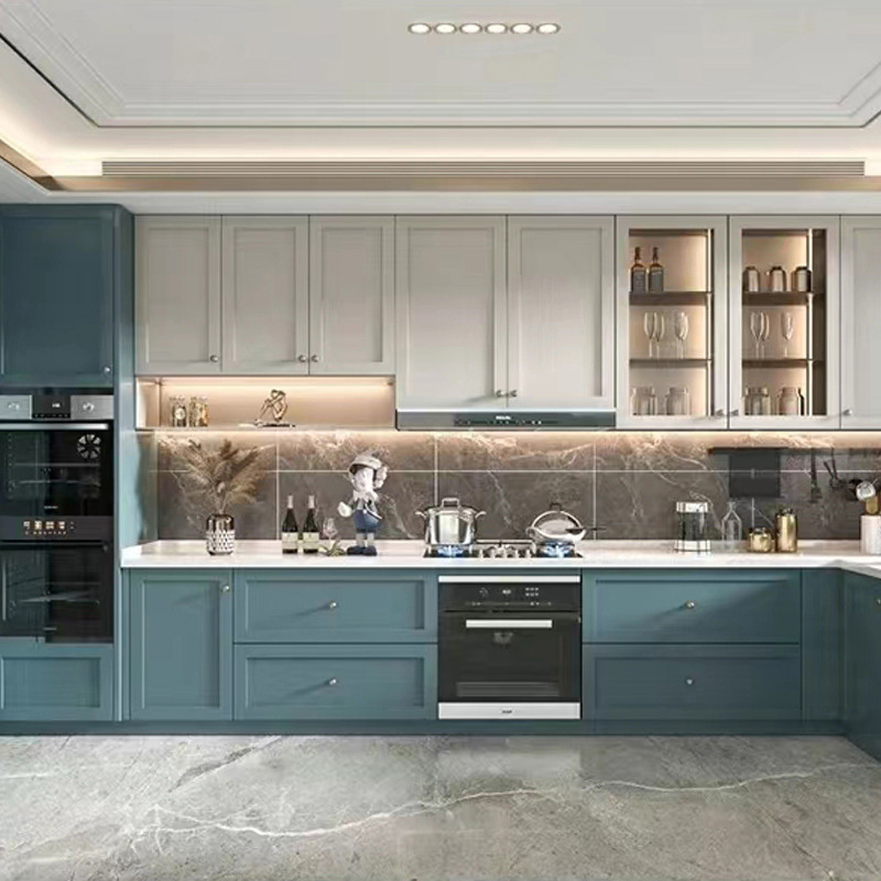 Modern Kitchen Furniture Italian Designs  Custom Luxury glossy door board Modular  wall cupboard  Made In China Kitchen Cabinet